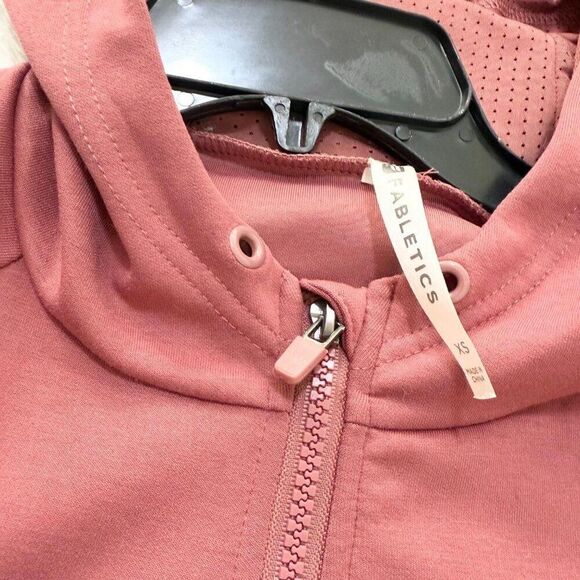 Women Fabletics Full Zip Up Hoodie Jacket in Mauve Pink Size Extra Small - Picture 5 of 8